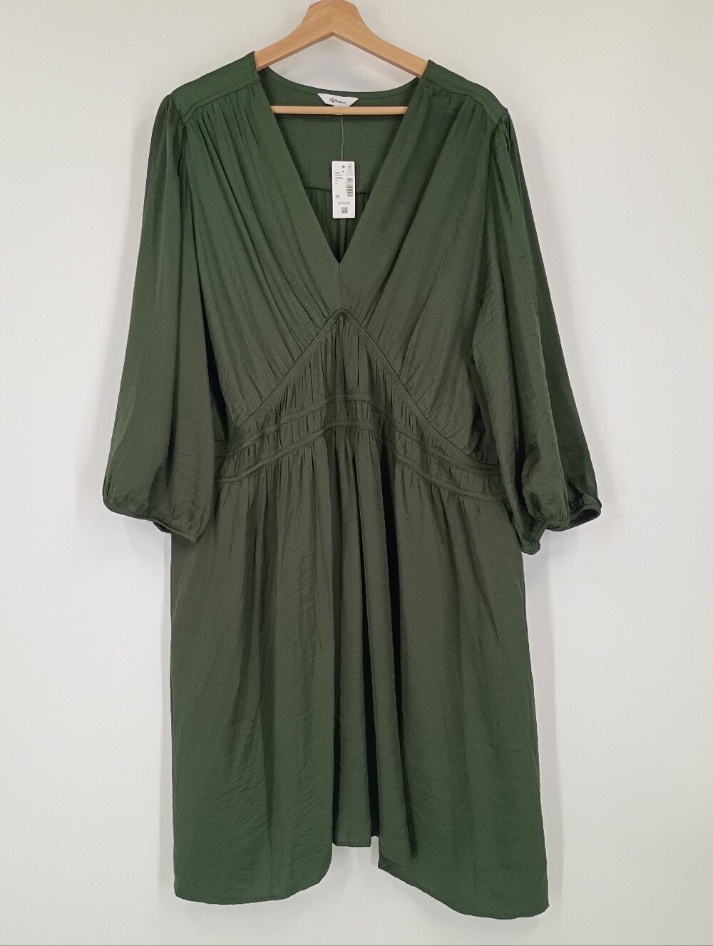 Reitmans Satin V Neck Dress